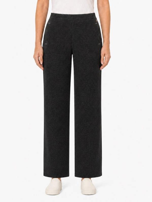 PennyPlain Wide Leg Tweedy Treggings - Charcoal