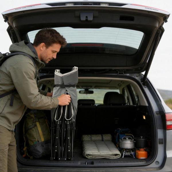 Leaper Portable Folding Bed with Mattress for Camping