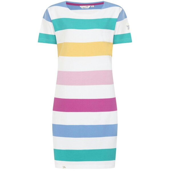 Lazy Jacks LJ115 - Ladies Stripe Breton T-Shirt Dress - Colourful