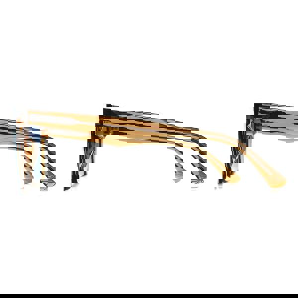 Police Sunglasses SPLP21E Origins Lite 30 805P Shiny Transparent Light Brown Blue Polarized