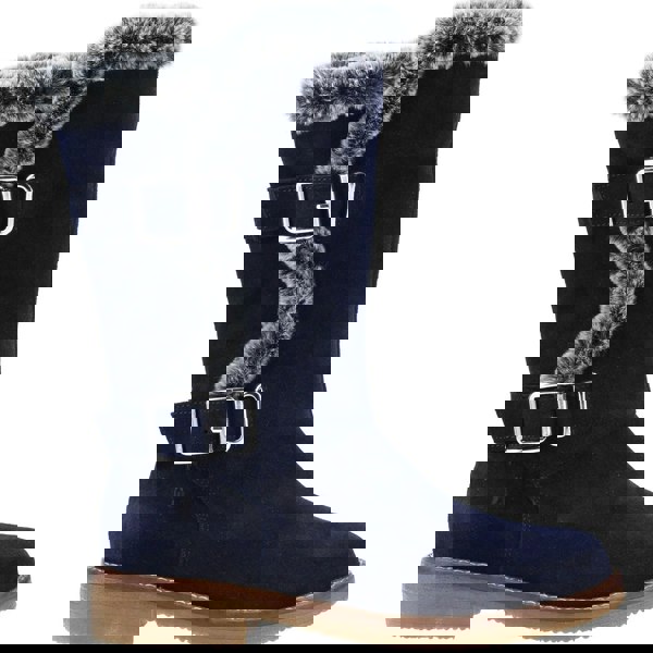 Hush Puppies Megan Ladies Mid Women's Boots in Navy