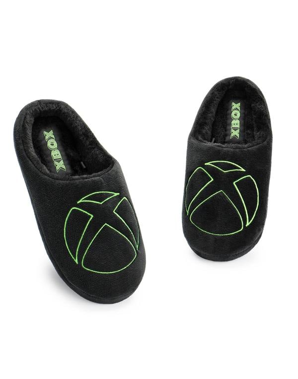 Xbox Mens Black Logo Mule Slippers