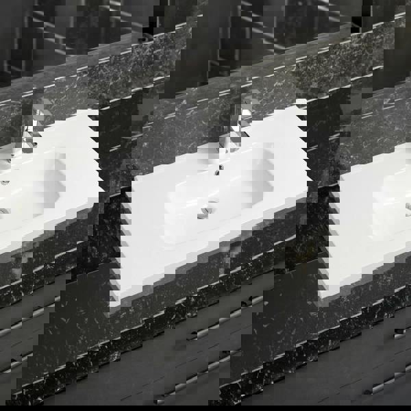 4010 ceramic 121cm thin edge double inset basin with oval bowl