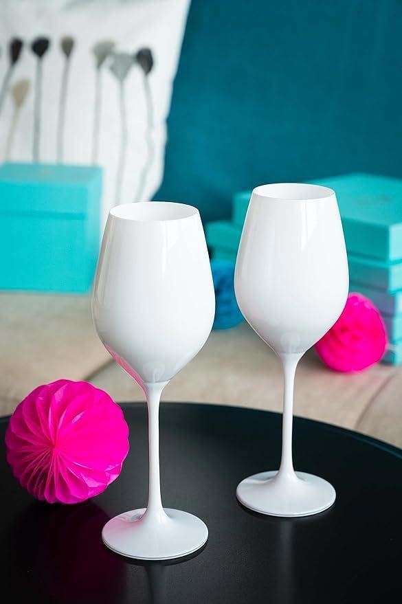 Spirit White Crystal Wine Glasses - Set of 2