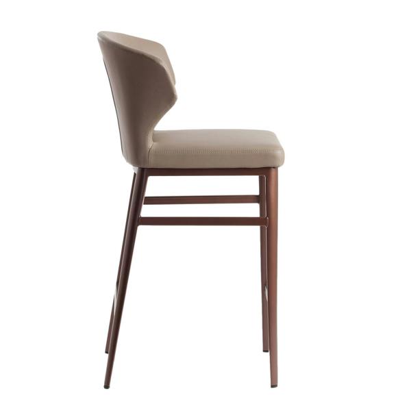 Angel Cerdá Stool in Dark Mink Leatherette 4000
