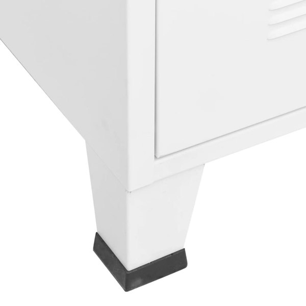 Berkfield Industrial Wardrobe White 90x50x180 cm Metal
