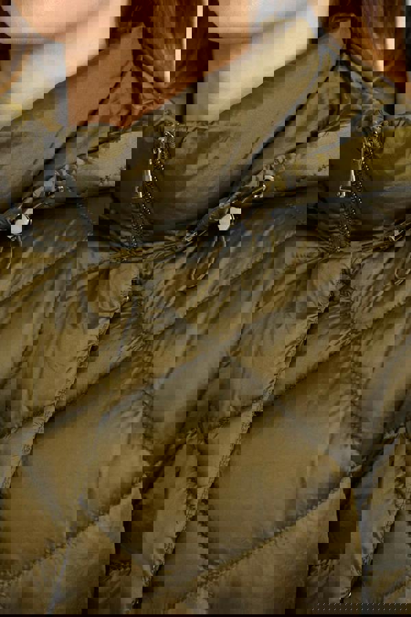 Mudflower Diamond Quilted Jacket With Adjustable Hood