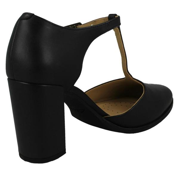 Clarks Ladies Clarks T-Bar Heeled Court Shoes Freva85 Bar