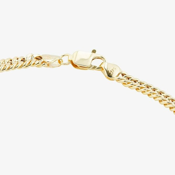 T. H. Baker 9ct Yellow Gold 8.5 Inch Flat Curb Chain Bracelet HCDC-420-9Y-8.5