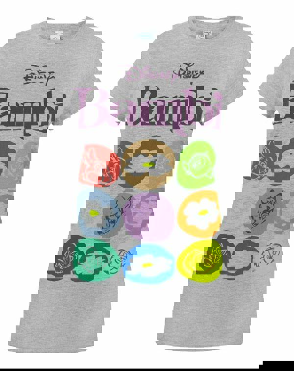 Disney Bambi WomensGrey Short Sleeved T-Shirt