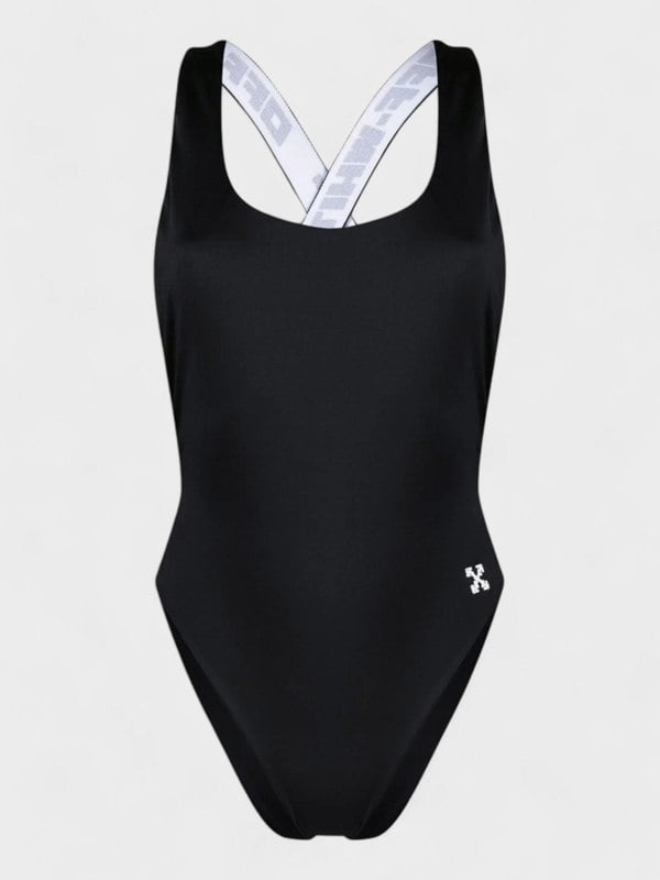 Off White Logo Band Swimsuit Black - Supplied FashionOff White