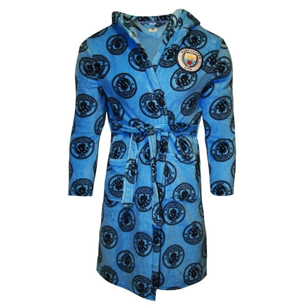 Manchester City FC Boys Dressing Gown - Blue