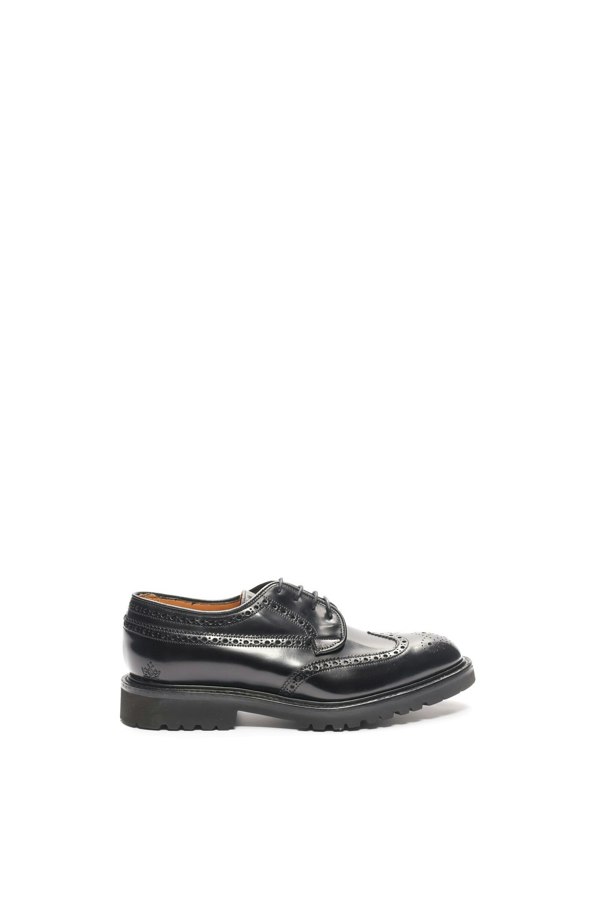 Macian Guinevere Brogue Derby Shoes - Black