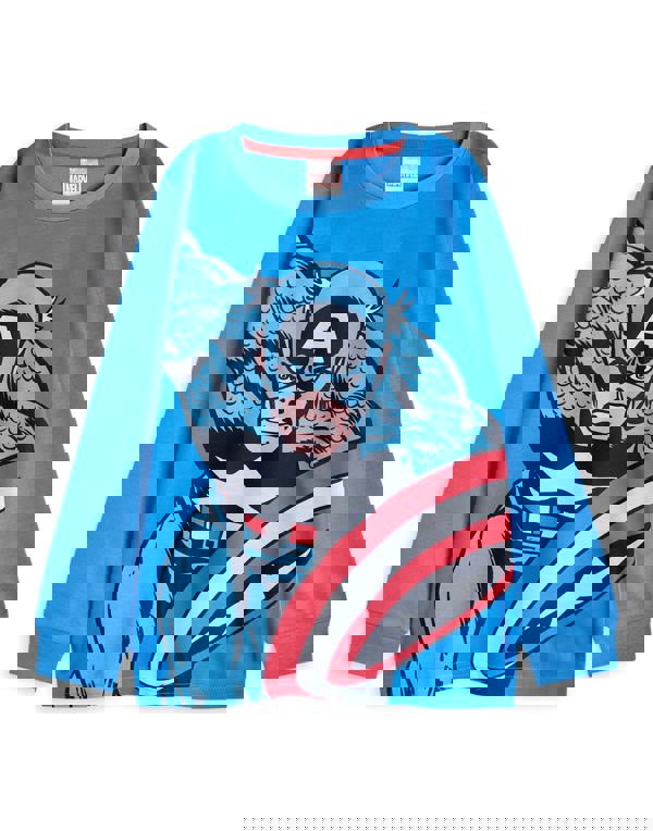 Marvel Boys Multicoloured Spiderman, Hulk, Captain America Multi-Pack of 3 Long Sleeve Long Leg Pyjama Set