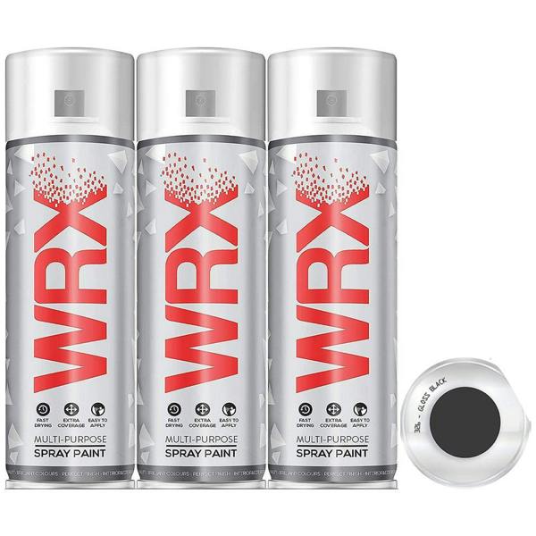 WRX 3X WRX Gloss Black Spray Paint 400ml