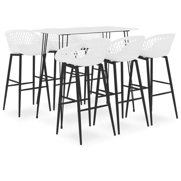 Berkfield 7 Piece Bar Set White
