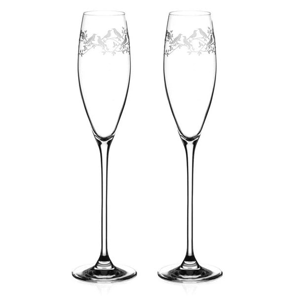 Diamante Birdsong Champagne Flutes - Set of 2