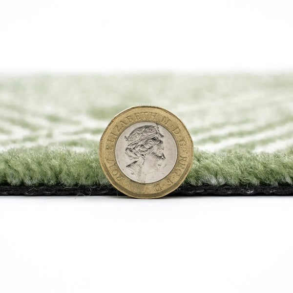 JVL Mega Mat Machine Washable Entrance Runner and Doormat Set, Green Geo