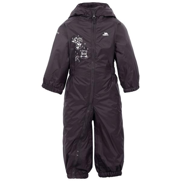 Trespass Baby Unisex Dripdrop Padded Waterproof Rain Suit - Dark Grey - 