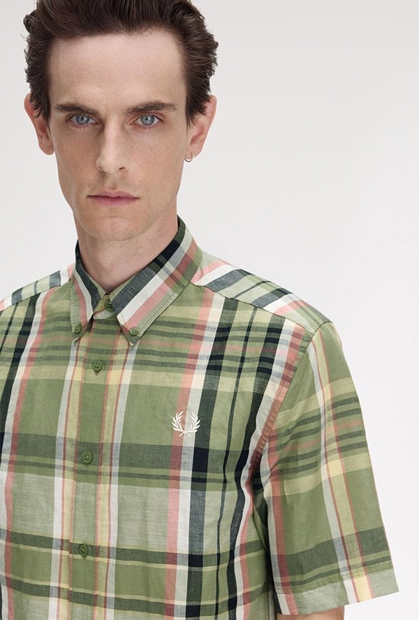 Fred Perry Madras Check Short Sleeve Shirt