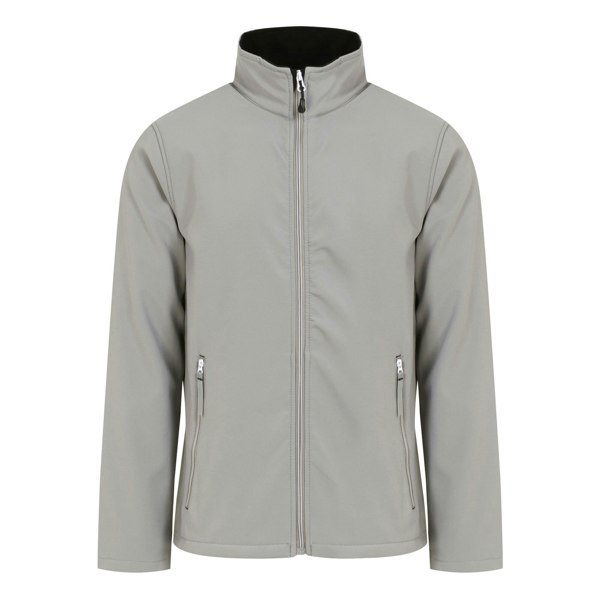 Regatta Men's Ascender Plain Double Layered Soft Shell Jacket - Mineral Grey/Black