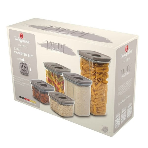 5+5 pcs canister set Berlinger Haus BH8576 Taupe