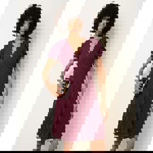 Blue Vanilla Rhinestone Diamante Wrap Dress