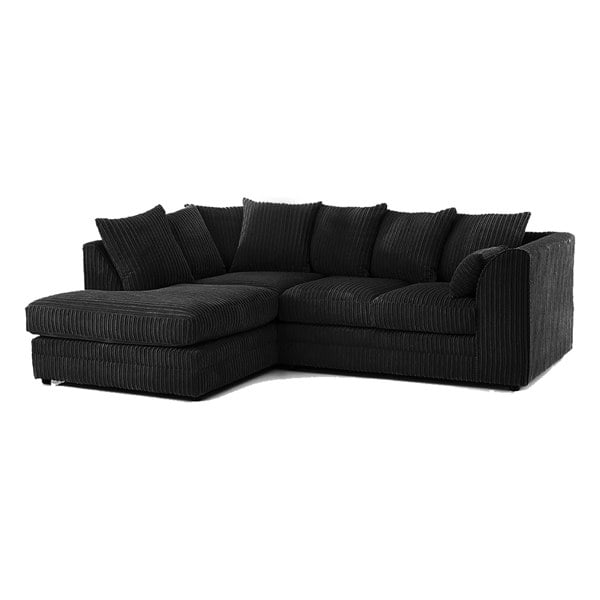 Furnishings For Less Luxor Cord Fabric 4 Seater Corner Sofa Scatter Back