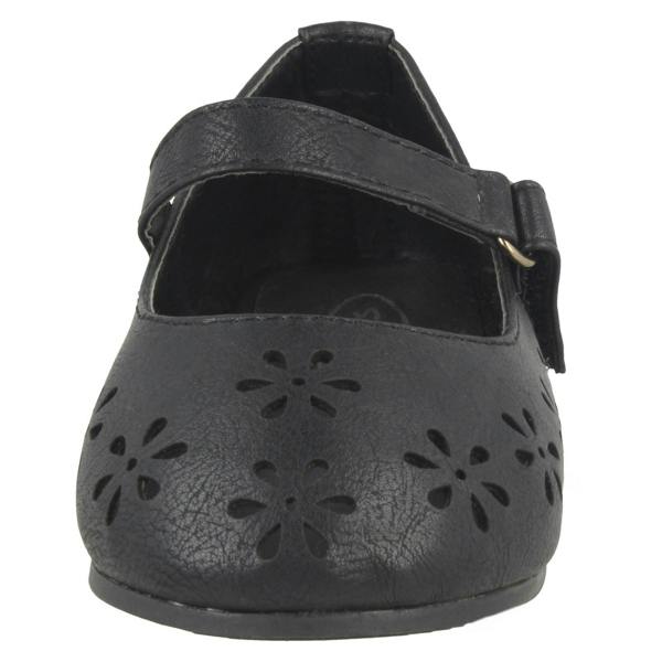 Spot On Girls Spot On Flat Ballerina Shoes with Cut Out Flower Detail