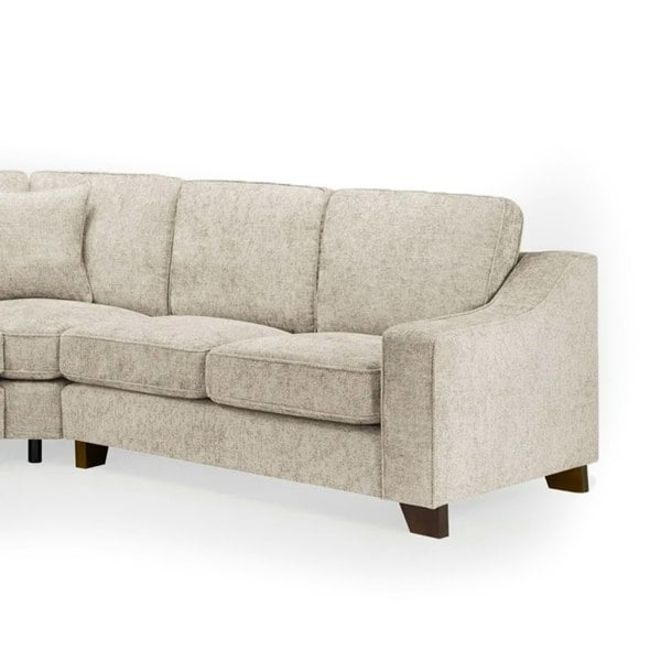 Furnishings For Less Nebraska Beige 5 Seater Corner Sofa Full Back