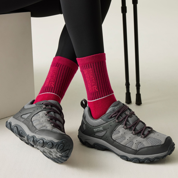 Regatta Womens Edgepoint IV Low Walking Shoes - Dark Steel/Dusty Rose