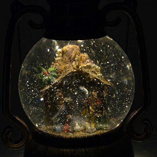3cm Musical LED Water Filled Swirling Glitter Nativity Lantern Light image 4