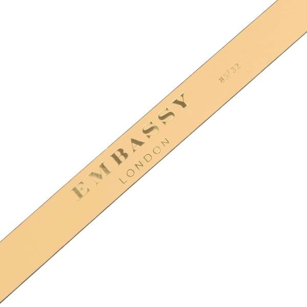 Embassy London Emma - Black & Yellow - Women's Italian leather belt