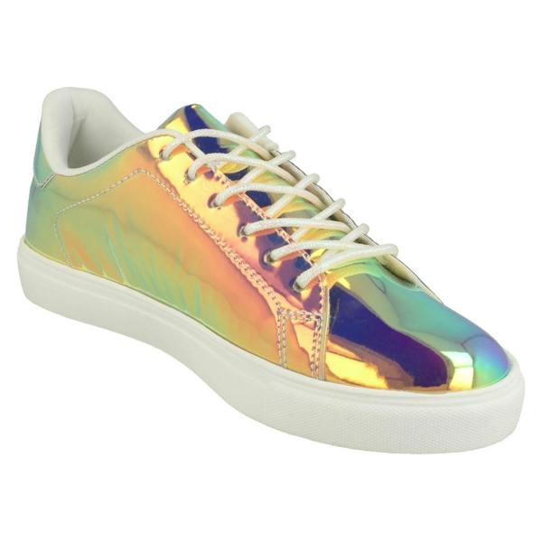 Spot On Ladies Spot On Casual Hologram Pumps