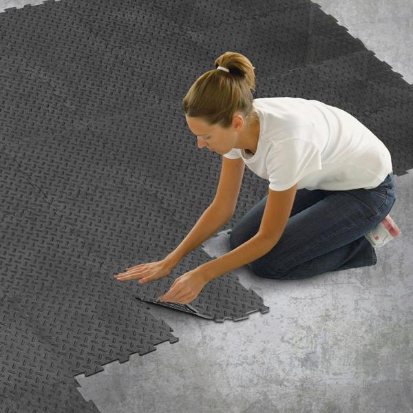 Nicoman Alpha Tile Interlocking Recycled Rubber Floor Tile 30cm x 30cm