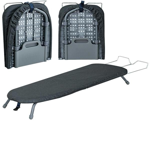 Gr8 Home Grey Foldable Table Top Ironing Board Compact Space Saving with Cover Iron Rest
