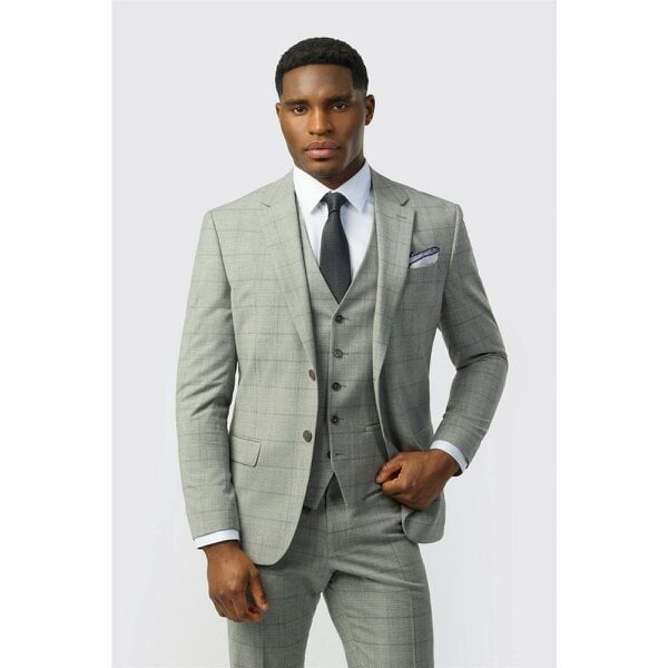 Ted Baker Slim Fit Grey Check Jacket