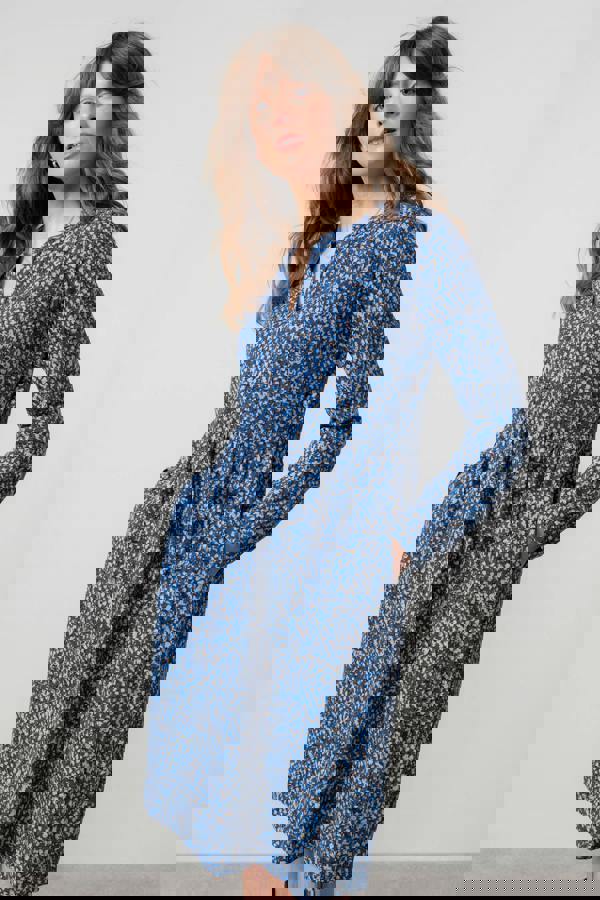 Lily & Me Fable Organic Cotton Jersey Dress Cobalt