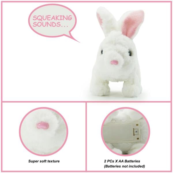 Pugs at Play Hopper Jumping Rabbit Interactive Plush Toy