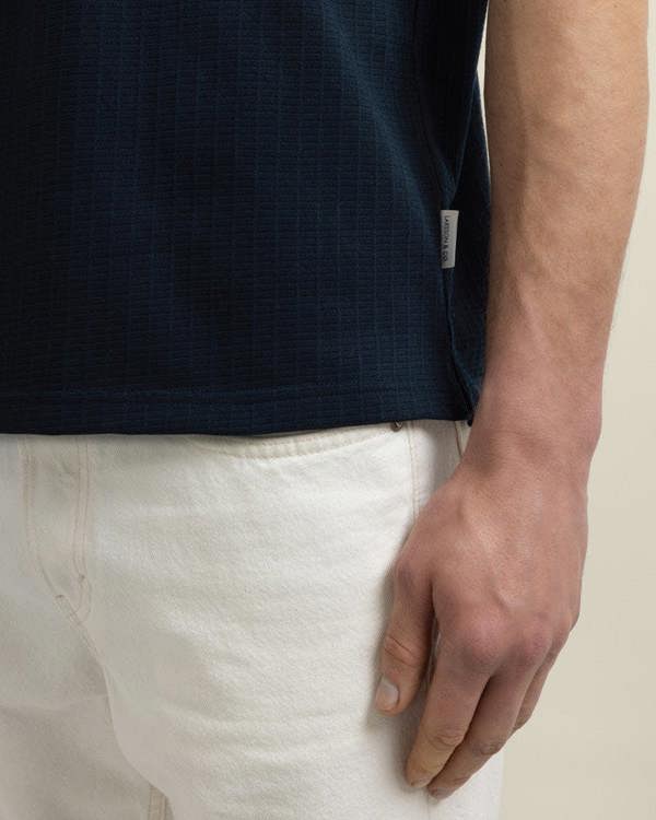 Larsson & Co Helsing - Grid Jacquard Polo Shirt