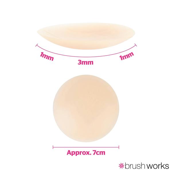 Brushworks Reusable Silicone Nipple Covers Shade 1.0 - Vanilla
