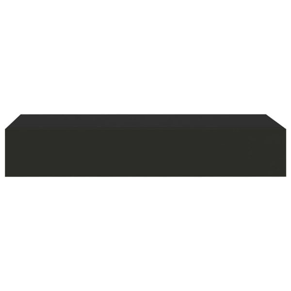 Berkfield Wall-mounted Drawer Shelf Black 60x23.5x10cm MDF