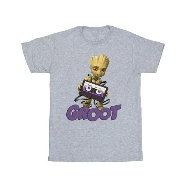 Guardians Of The Galaxy Mens Groot Casette T-Shirt - Sports Grey