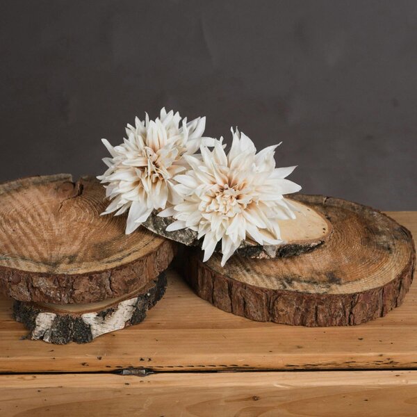 Wyld Haus Set of 3 Artificial Flowers Blush Dahlia Stems