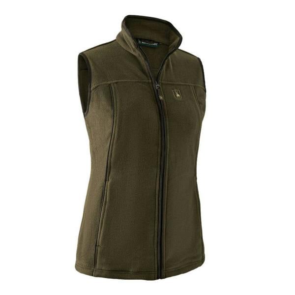Deerhunter Lady Eagle Fleece Waistcoat front view showing zip closure and tailored fit