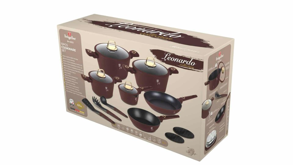 Berlinger Haus 15-Piece Cookware Set BH8051 Bordeaux