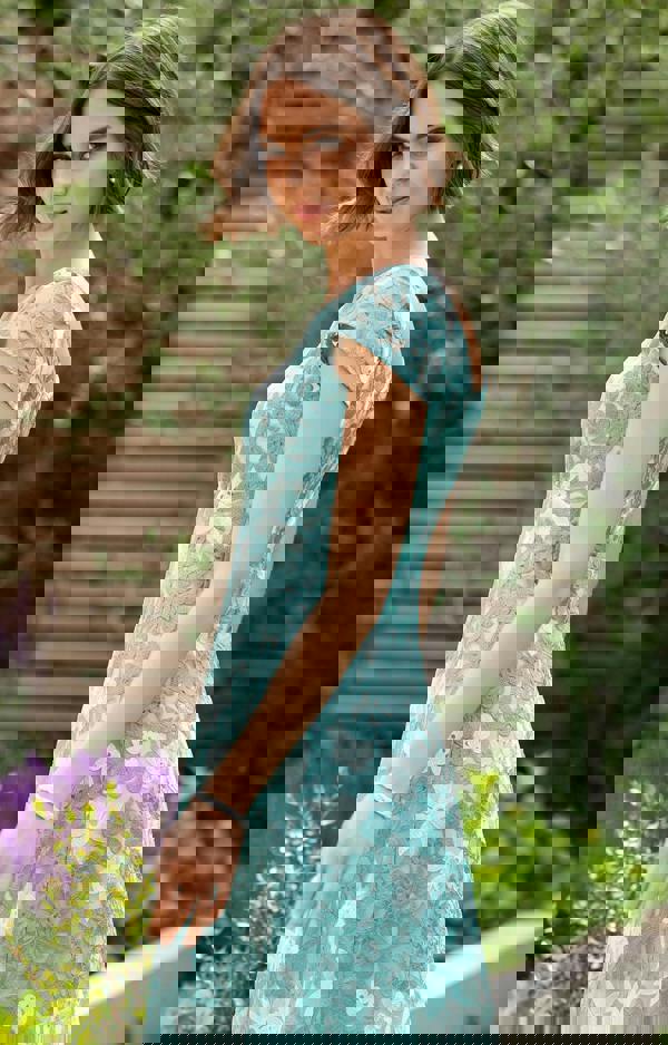 Alie Street London Charlotte Lace Dress - Antique Aqua