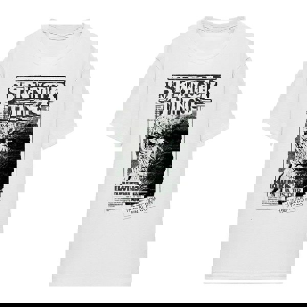 Stranger Things Womens Vecna Newspaper T-Shirt - White