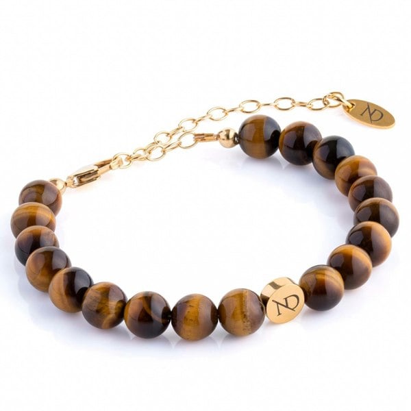 N'Damus London Adjustable Tigers Eye Gemstone Bracelet