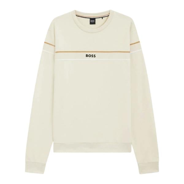 Hugo Boss Mens Iconic Crew Neck Sweatshirt - White - 